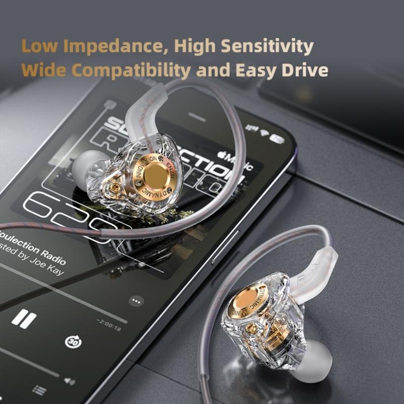 In Ear Wire Earbuds With 10mm Dynamic Driver And Inline Controls Headphones For Music And Gaming 3.5mm Earphones