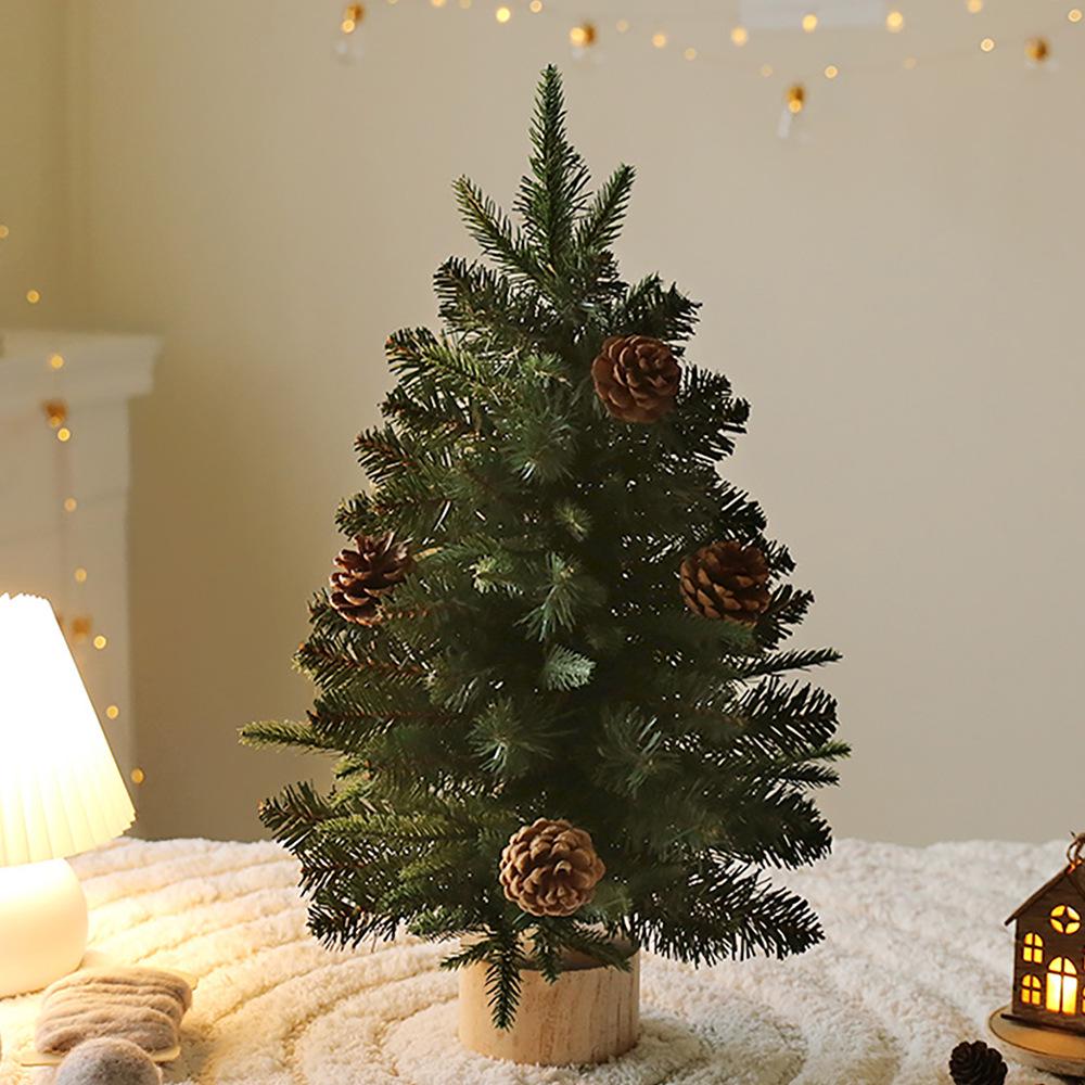 Qingmeng PVC Mixed Desktop Christmas Tree - Available In 45cm, 60cm, and 90cm Sizes