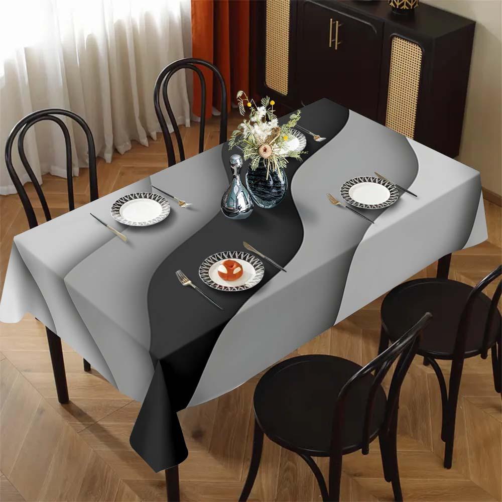 Simple Geometric Pattern Tablecloth - Suitable for Picnics, Camping, Weddings, Parties, Etc.