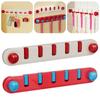 Suction Cup Bathroom Storage Hook Foldable Piano Keys Sundries Storage Holder Wall Mounted Waterproof Door Back Clothes Hook