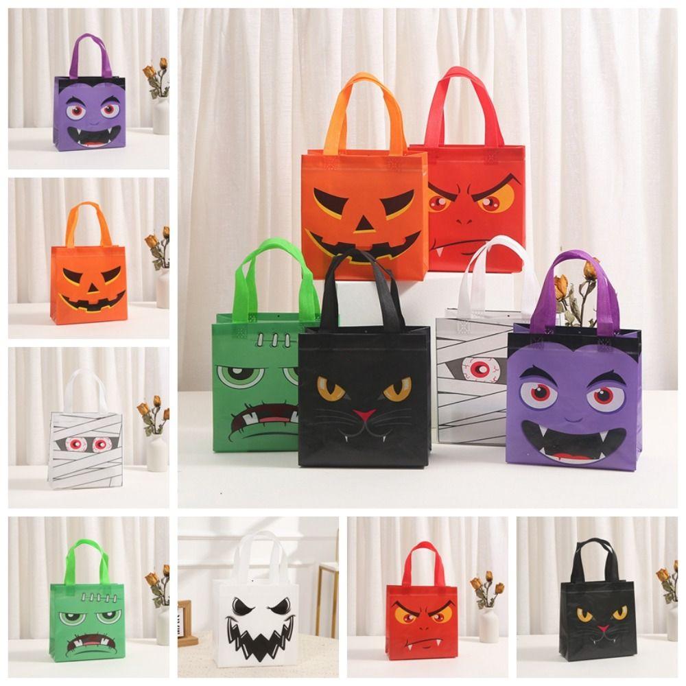 Pumpkin Non-Woven Treat Bags Loot Bag Kids Gifts Bag Packaging Halloweens Candy Bag  Children