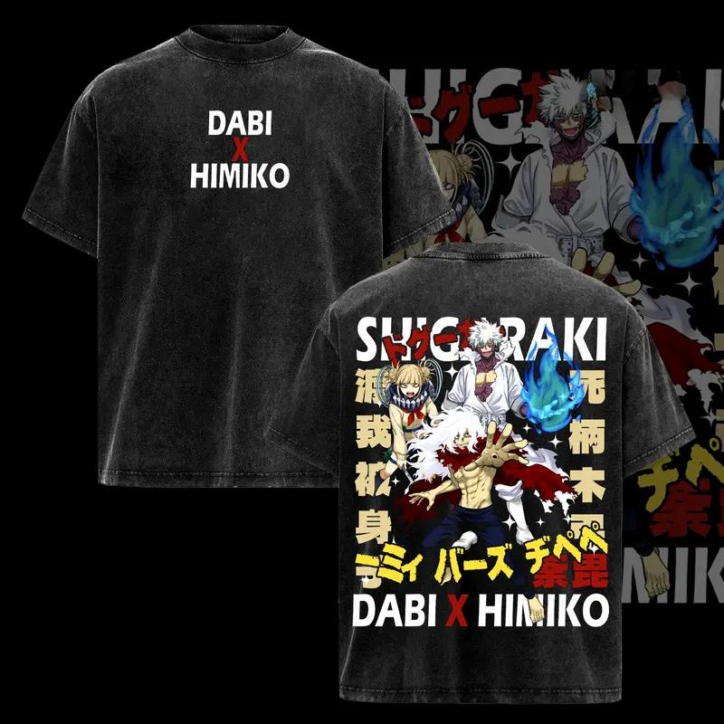 

Todoroki Shoto My Hero Academia Graphic T Shirt Men Women Short Sleeve Cotton Tshirts Vintage Washed Tee Harajuku Male T-shirt XXL