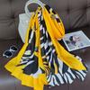 New 180*90cm classic Silk Scarf Women Foulard Office lady Large Fashion Print Beach Hijab Shawl Warp Bandanna Muffler Pareo