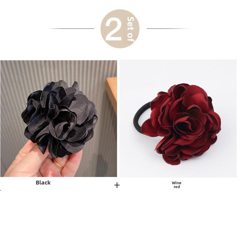 Korean Fashion Fabric Floral Hair Accessory: Camellia Rose Hairband