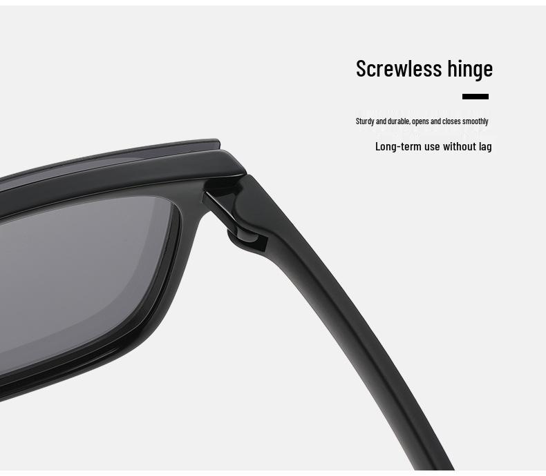 Gafas de Sol Ultraligeras TR90 Clip-on para Hombre Polarizadas con Protección UV - Gafas de Moda para Exteriores Estilo Urbano
