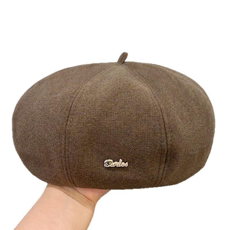 Black Beret Versatile Face Showing Little Beret Painter Female Autumn Korean Hat Big Head Circumference Ins Trendy Hat