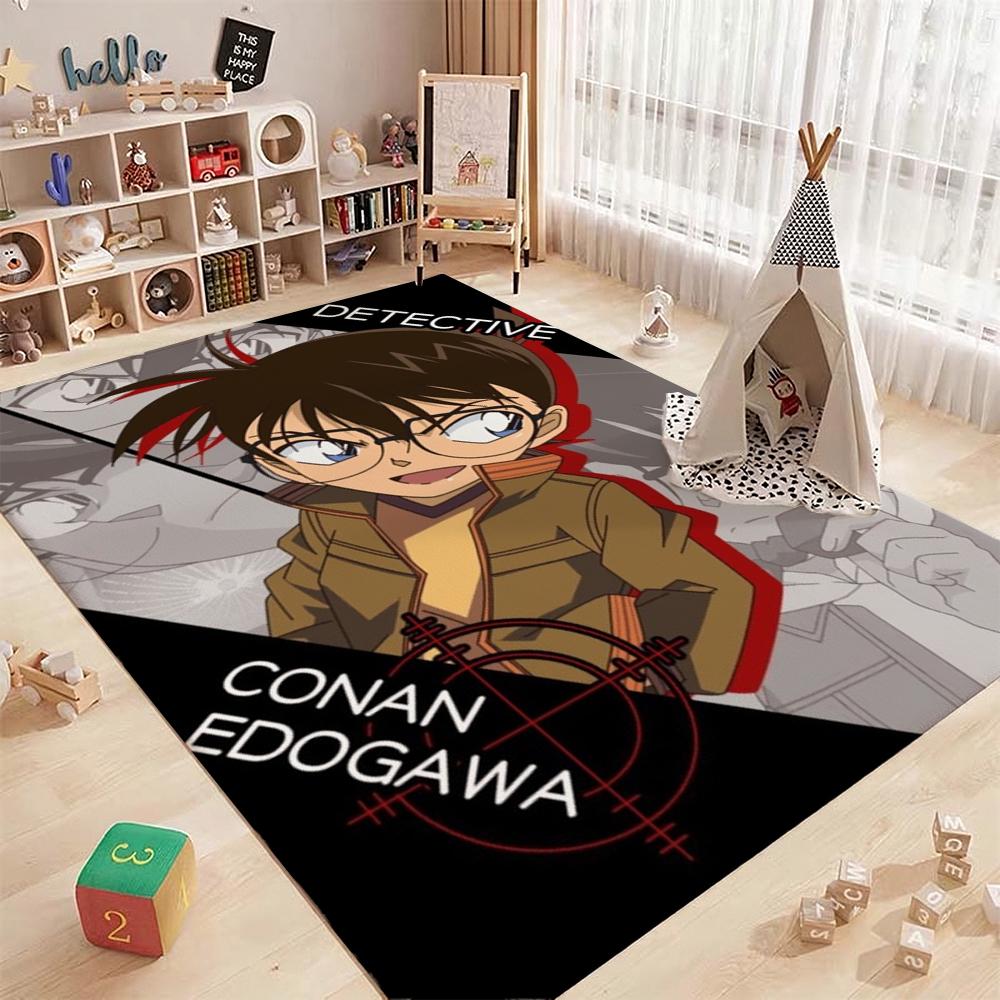 Detective Conan Anime Character Collection Theme Rug Thick Nonslip Carpet For Kids Bedroom Play Area Home Party Decor Great Holiday Gift