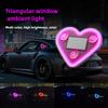 Car Dashboard Decor Neon Heart Light Solar/USB Rechargeable With 5 Lighting Modes Cute Decor For Car Interior Home Party Atmosphere Lamp