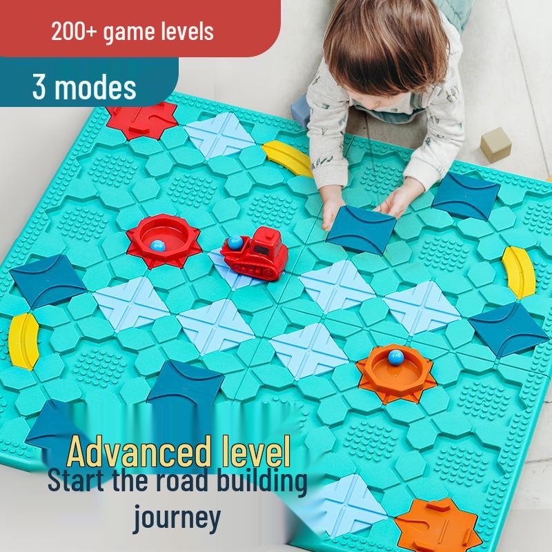 Children's Educational Maze Car Table Game: Road-Building Puzzle for Boys and Girls