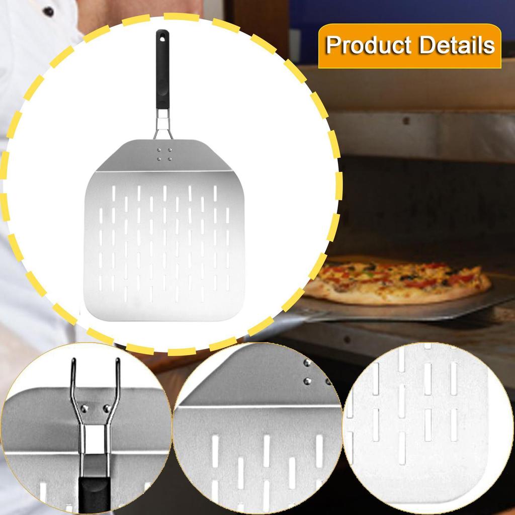 Folding Pizza Peel Handle Versatile Portable Easy Storage Turner Paddle for Omelette