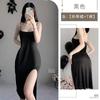 Sexy underwear, sexy split-ended long dress, hot suspender home women's dress, backless slim stepmom dress