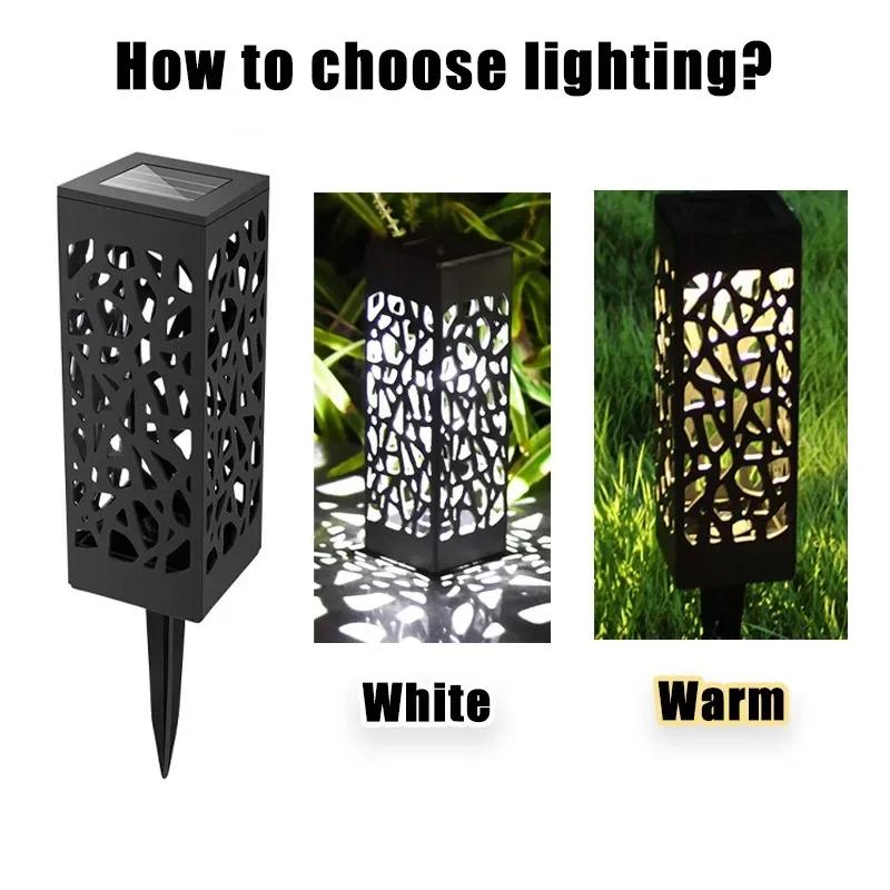 Waterproof Solar Lawn Lights Decorative Cutout Pattern LED Garden Lights Auto on Off Sensor Outdoor Landscape Lighting Pathways