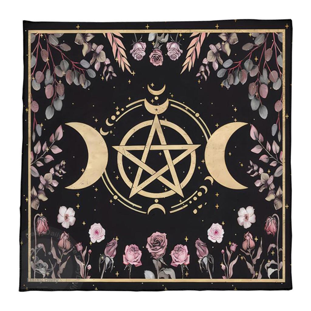 Paño de Altar de Tarot de Franela Cuadrado Almohadilla para Juego de Mesa Almohadilla para Oráculos Astrológicos Cubremesa Alfombrilla para Cartas Mantel para Adivinaciones