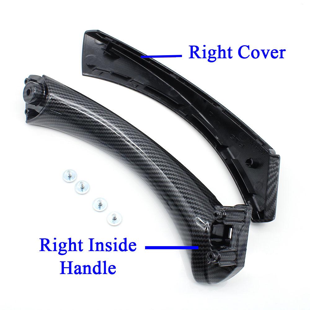 Auto Innentür Kohlefaser Innen Zuggriff Abdeckung Trim Ersatz Für BMW 3 Serie E90 E91 E92 316 318 320 325