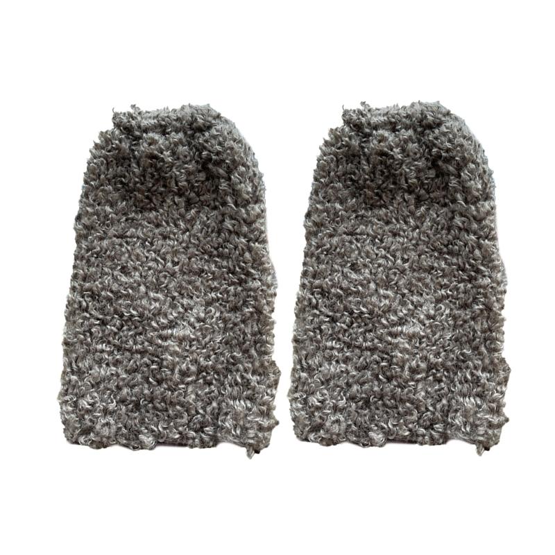Women Curly Furry Solid Color Leg Warmers Aesthetic Winter Warm Fuzzy Plush Boot Covers Costume Parties Leg Covers Socks