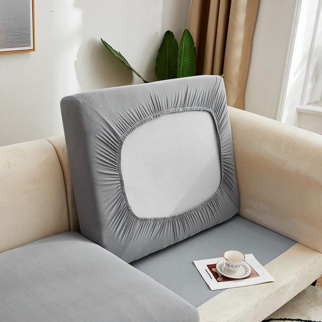 Solid Color Stretch Sofa Seat Cushion Cover Sofa Covers For Living Room Removable Elastic Seat Chair Cover Furniture Protector for Home