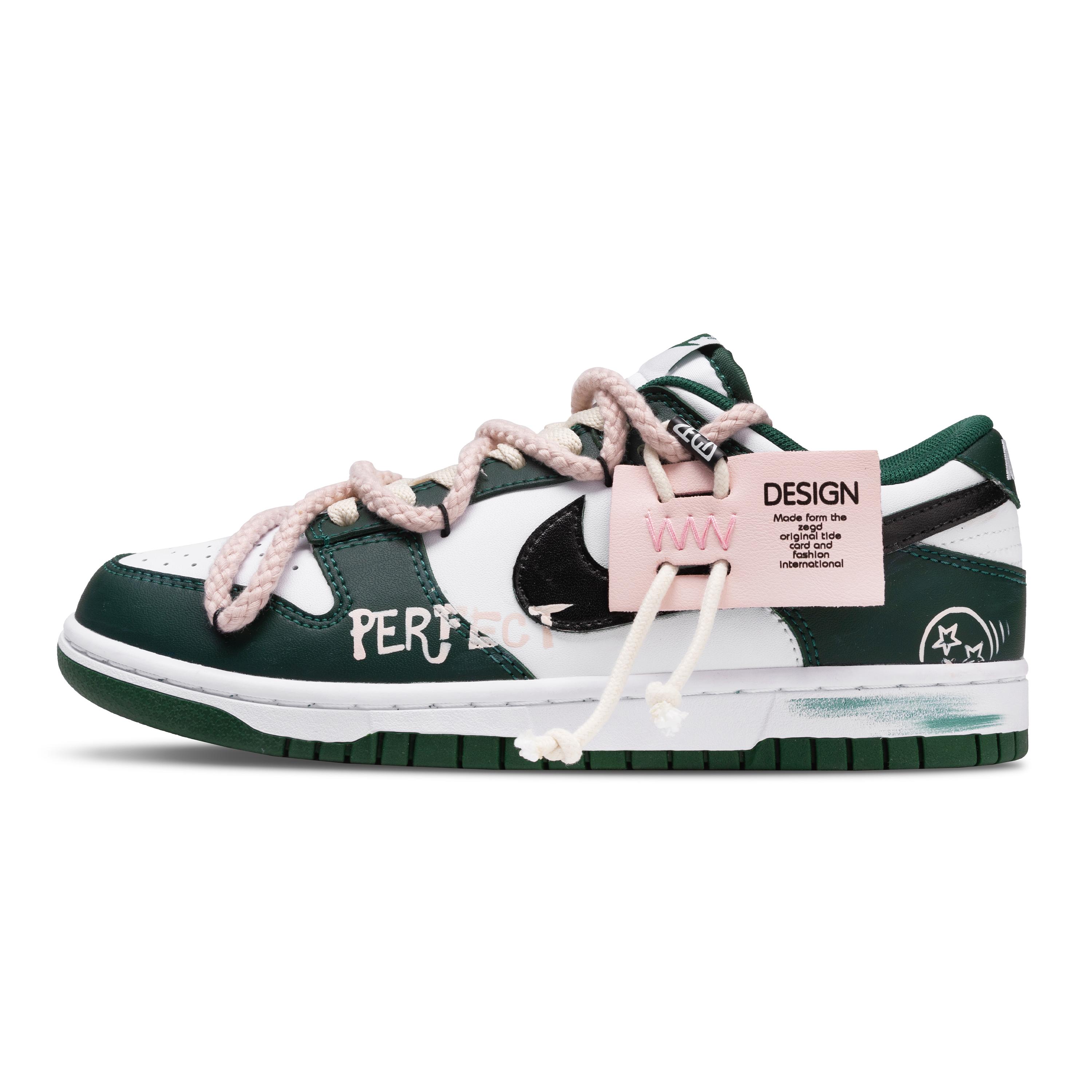 

Nike Dunk Green Dreamy Cushioning Abrasion Resistant Height Increasing Low top Skateboard Shoes Unisex Jasper DD1391-101(Team365-) 36.5