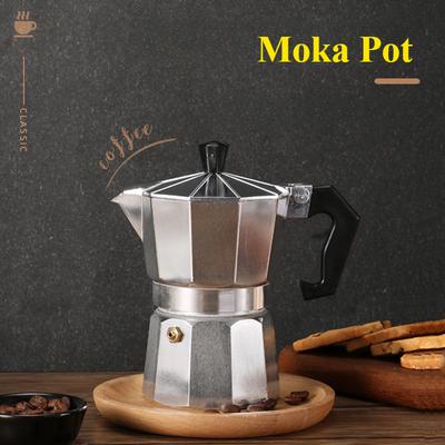 Cafetera Moka de Aluminio para Cocina Doméstica Máquina de Espresso Cafetera Moka Octogonal