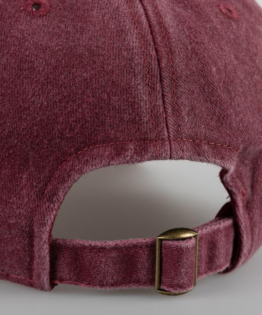 Wig Smile Stonewashed Ball Cap - Burgundy