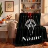 Scream Custom Flannel Blankets Soft Warm Cozy Throws for Home Decor Holiday Gifts