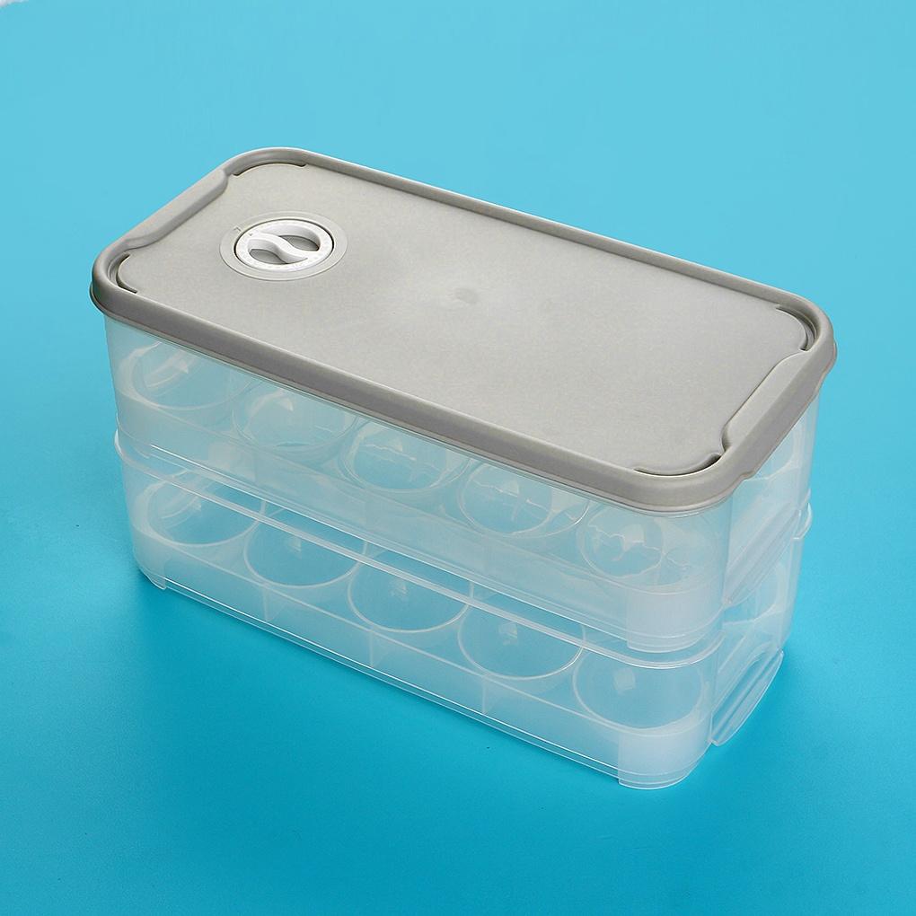Date Dial 20-hole Egg Case 2-tier Egg Storage Box