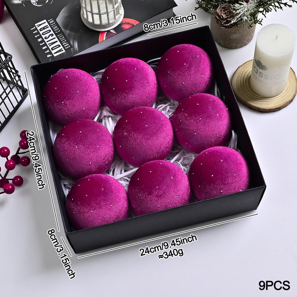 Zusammenhängendes Feiertagsstyling Weihnachtsschmuck Samt Hängekugeln