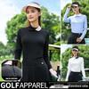 PGM Damen Herbst/Winter Golfbekleidung: Farbblock-Kragen Langarm Basisschicht Oberteil Set.