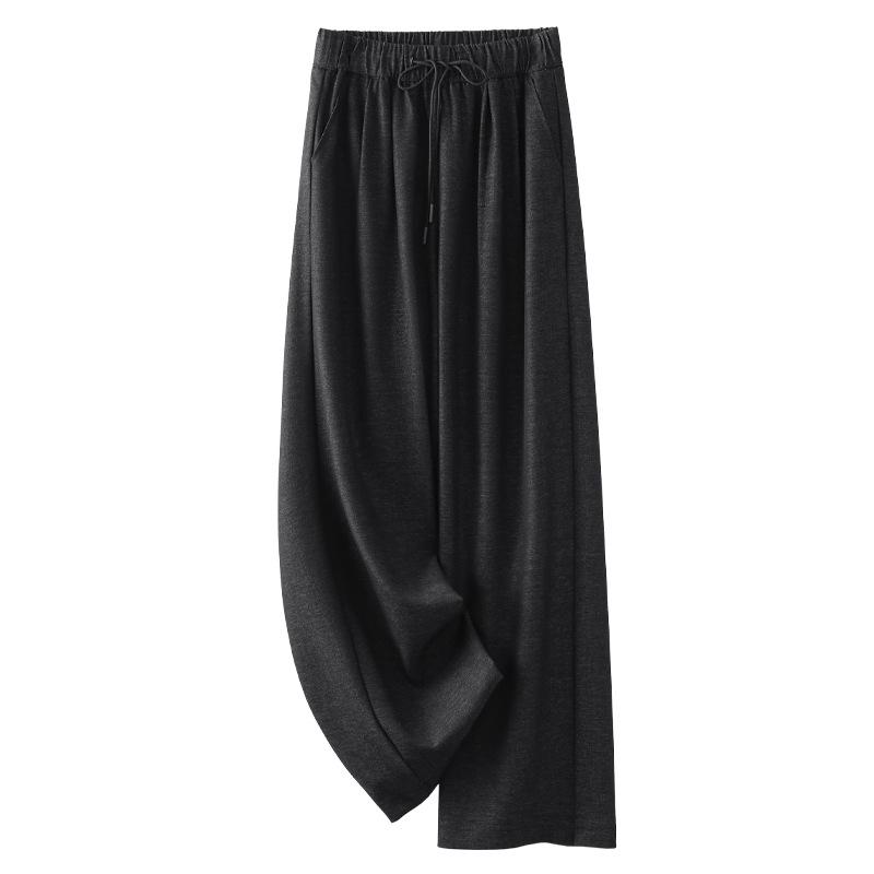 

Джинсы Tencel с высокой посадкой и широкими штанинами - 2025 Женские Новые Весенне-Осенние Стройнящие Драпированные 2X Large чёрный