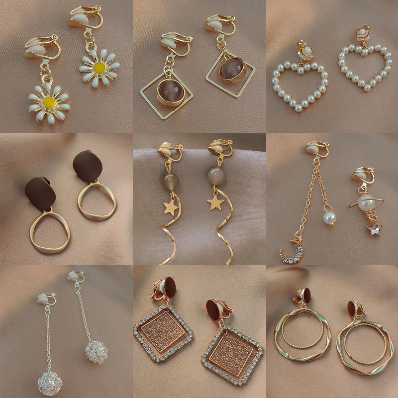 Painless Pearl Tassel Ear Clips for Women - Niche Design, No Piercing Required