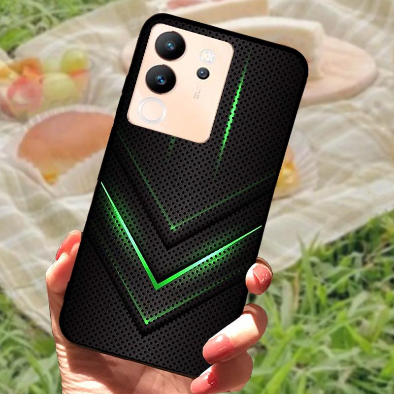 For Vivo V30 Lite Case Cover Silicone Soft Marble Black Bumper Funda Coque for vivo V2314 V30 Lite 5G Full Protective V30Lite