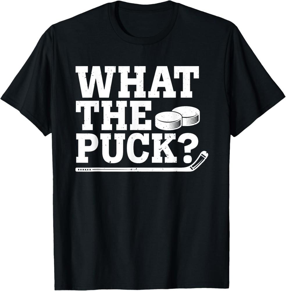 What The Puck Sports Humor Funny Ice Hockey Player TShirt XXL