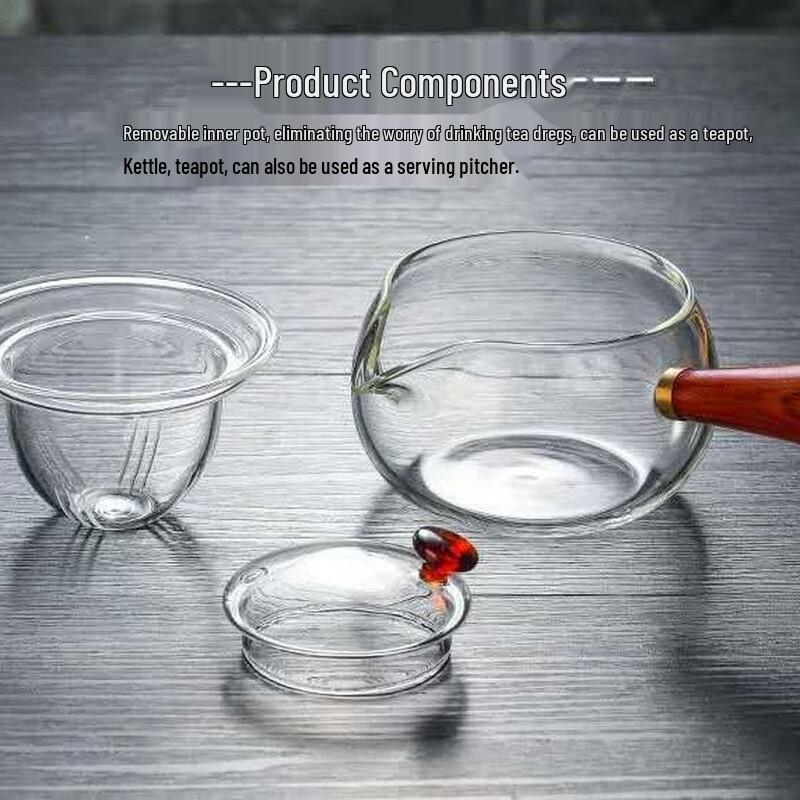 ZISIZ Heat-Resistant Glass Teapot with Filter