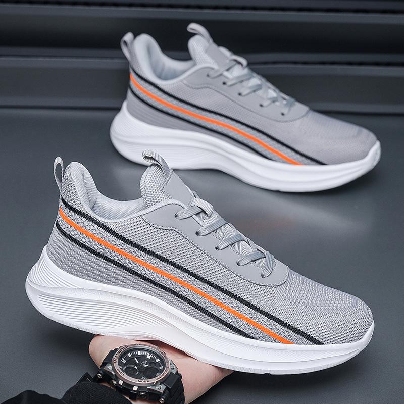 Spring and Summer Fly-woven Breathable Mesh Shoes Men's Extra Large Size 50 Men's Shoes Lightweight Soft Sole Casual Running Sports Shoes