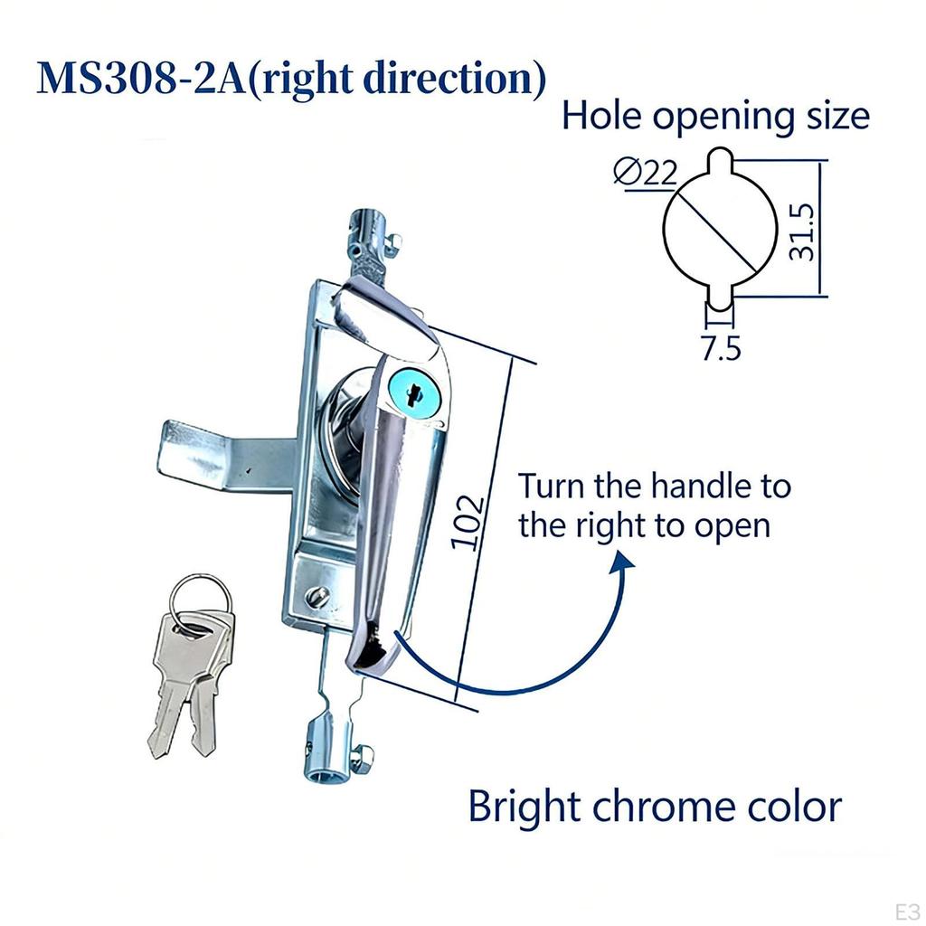 Cabinet Door Handle Locks Installation Drawer Lock Hardware for Furniture Office Distribution Box