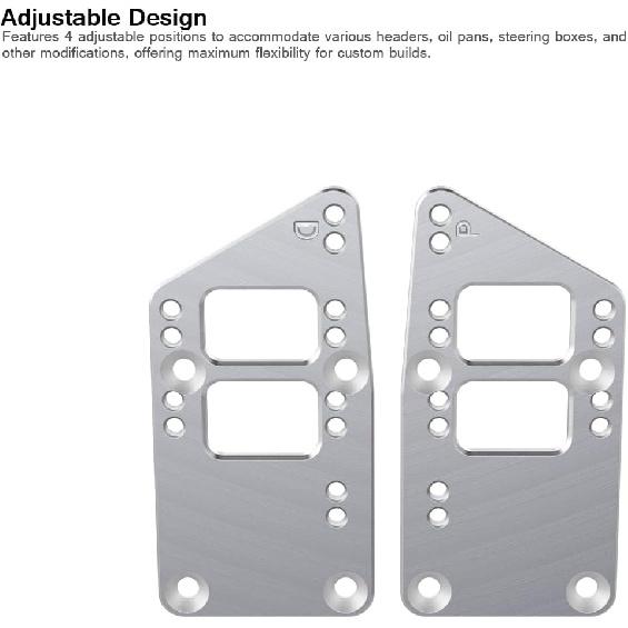 LS Swap Motor Mounts Adapter Plates - LS Conversion Adjustable Universal Swap Bracket Small Block,SBC Vehicle to LS Engine LS1 LS3 LS2 LQ4 LQ9 LS6