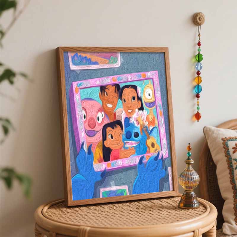 Disney Stitch Family Painting Kit Home Decor Craft Perfect Gift IdeaFun Lilo&Stitch Creative Hobby