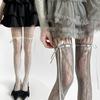 High Waist Mesh Lace-up Pantyhose Smooth Sheer Pantyhose Tights Shaping Silk Stockings Women