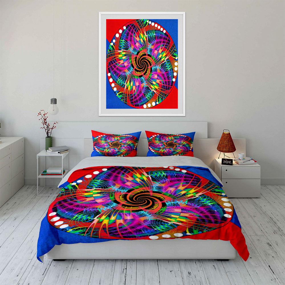 Colorful Abstract Art Set Soft Comfortable Duvet Cover Bedding Set Included 1*Duvet Cover & 2*Pillowcases, Gift