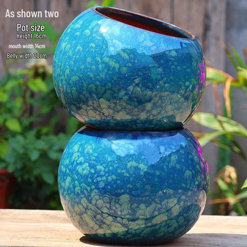 Handcrafted Large Ceramic Flower Pot for Tall Plants and Landscaping