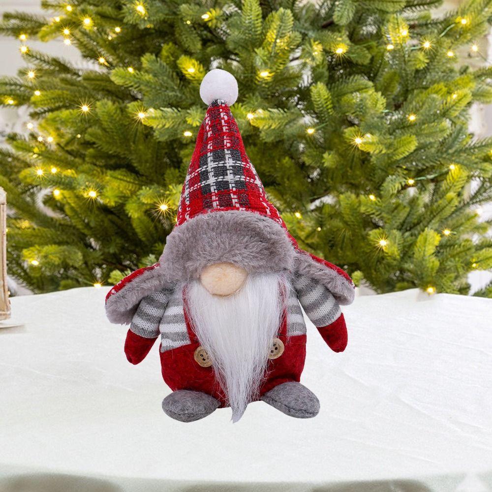 Handmade Christmas Plush Toy Cartoon Elderly Doll Crafts Faceless Doll  Thanksgiving