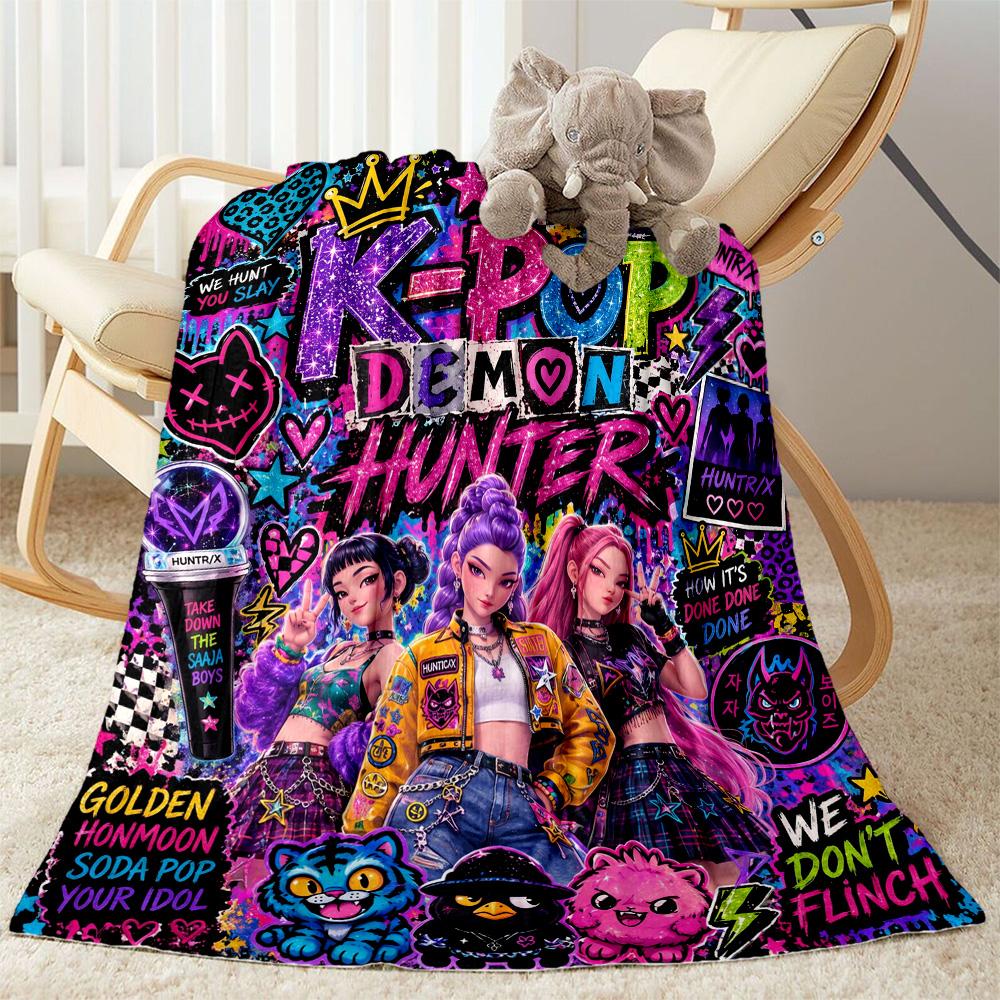 Huntrx Cyberpunk Fashion Blanket Comfortable Perfect for Chair Sofa Seaside All-Season Use Digital Print Best Holiday Gift for Friends Family