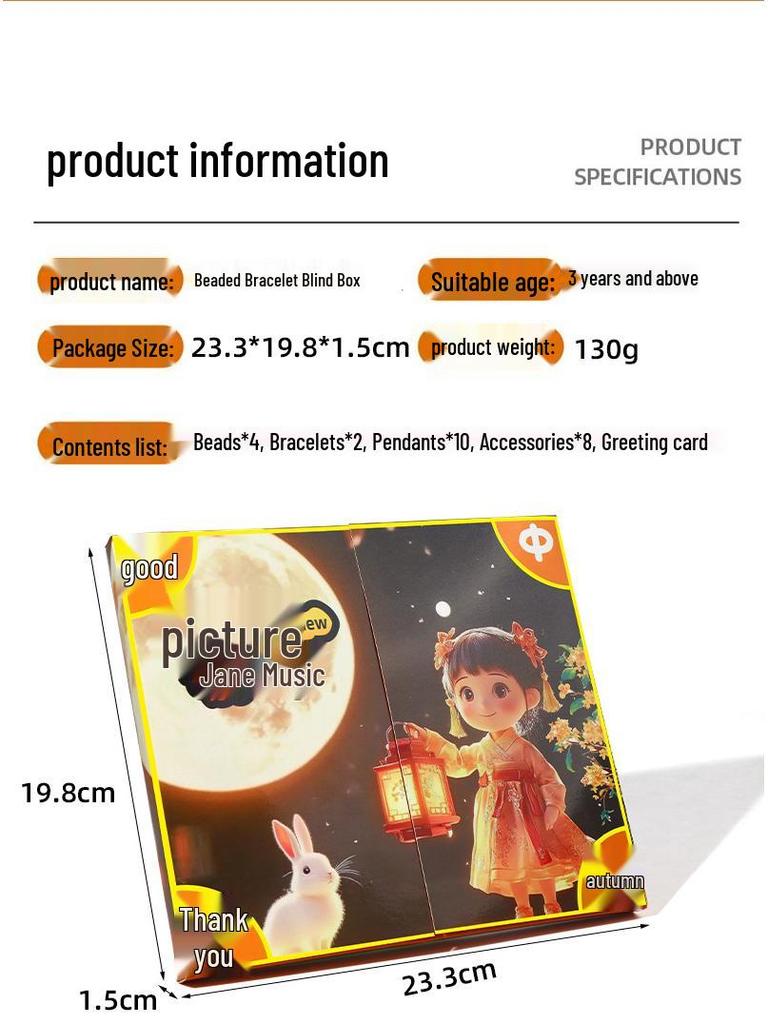 Handmade Princess Beaded Bracelet DIY Kit - Girl's Birthday Gift