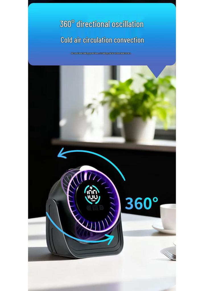2026 USB Rechargeable Portable Desktop Fan - Long Battery Life, Small Size, Perfect for Student Dorms