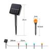 Outdoor Solar Garden Lights, In-Ground String Lights, RGB Ambience Lights, Waterproof, 8 Modes, Camping Garland Lights, Perfect for Gardens, Lawns,