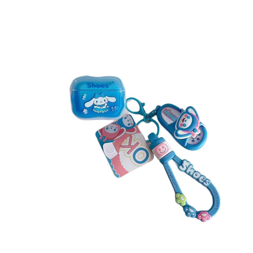 Мультяшний тваринний обертовий брелок: Милі Бездротові Bluetooth TWS Навушники в Дизайні Капців