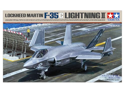 Tamiya 1/48 Masterpiece Aircraft Series No. 127 Lockheed Martin F-35C Lightning II Plastic Model Kit 61127 (Airplane)
