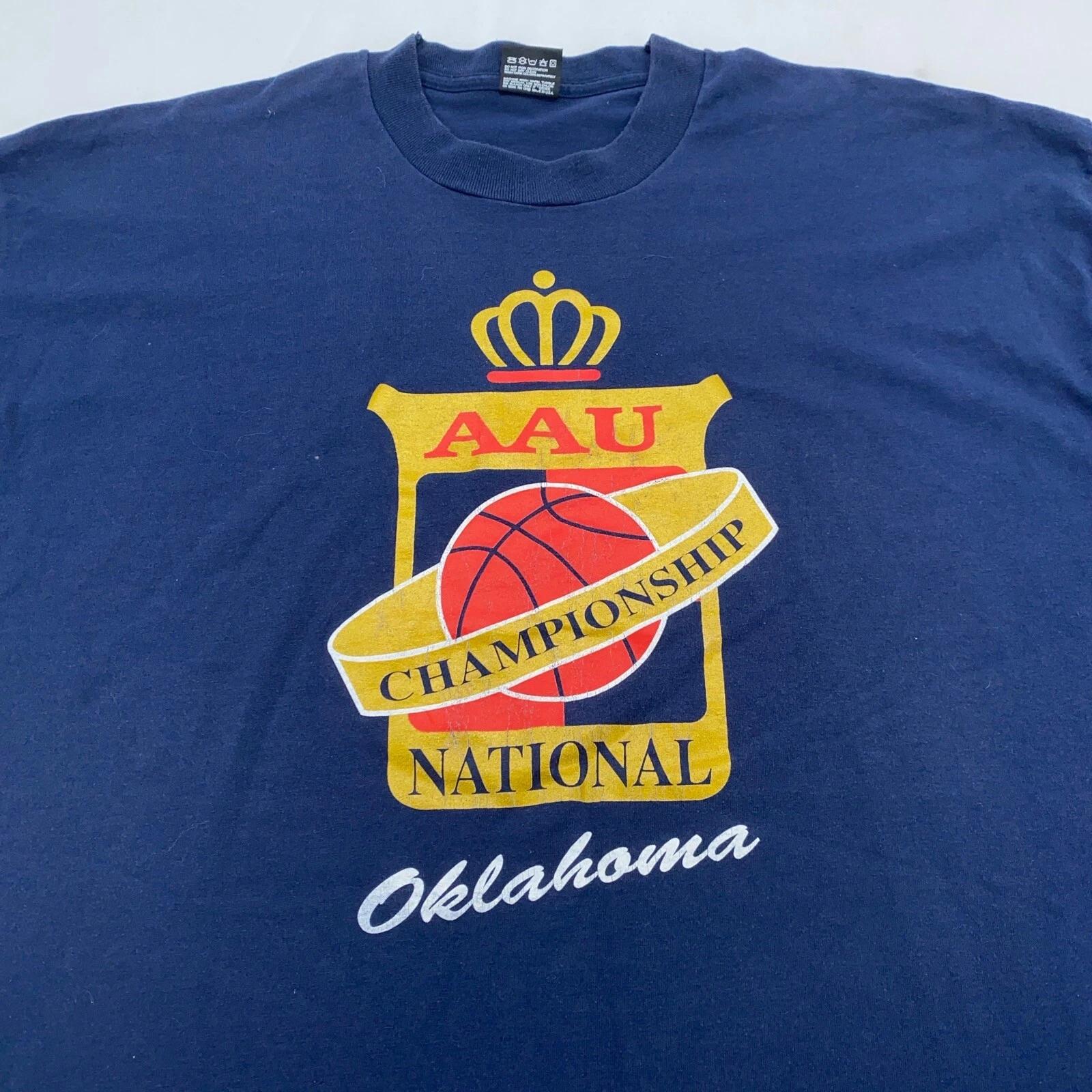 

vintage 90s AAU NATIONAL CHAMPIONSHIP BASKETBALL OKLAHOMA T-Shirt 2XL ncaa L