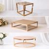 Cake Display Stand Electroplated Elevated Pastry Holder for Weddings, Bakery Displays,