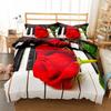 Big Rose In The Bloom Bedding Set King Queen Twin Single Size Duvet Cover Pillow Cases Duvetcover Sets With Pillowcase 3 Pcs