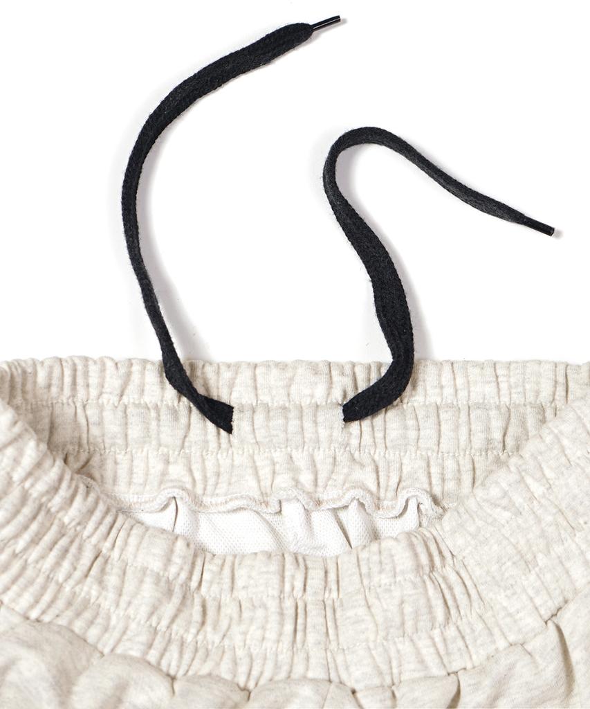 GAKKAI UNIONS One-Pleat Wide Sweatpants Oatmeal